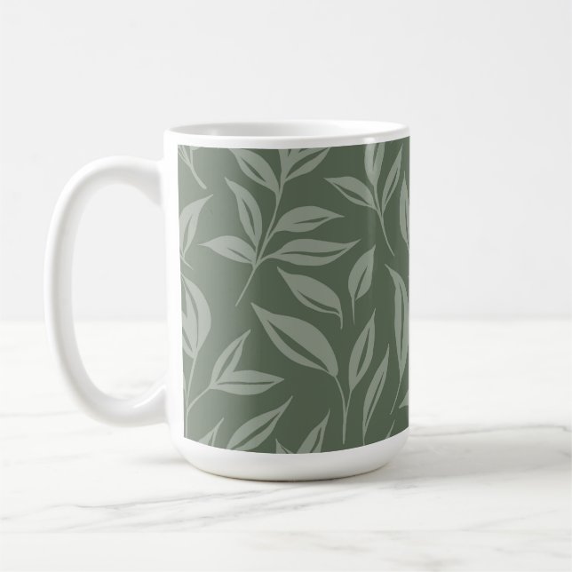 Taza De Café Floral Sage Green (Izquierda)