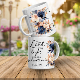 Taza De Café Floral Salmos Versículo Bíblico