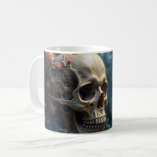 Taza De Café Floral Skull Mug