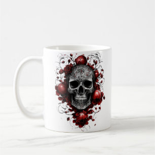 Taza De Café Floral Skull Mug