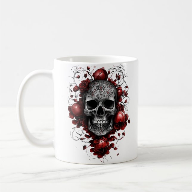Taza De Café Floral Skull Mug (Izquierda)