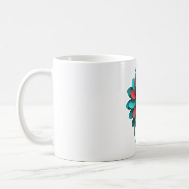 Taza De Café Floral Stethoscope Design – Unique Medical & Healt (Izquierda)