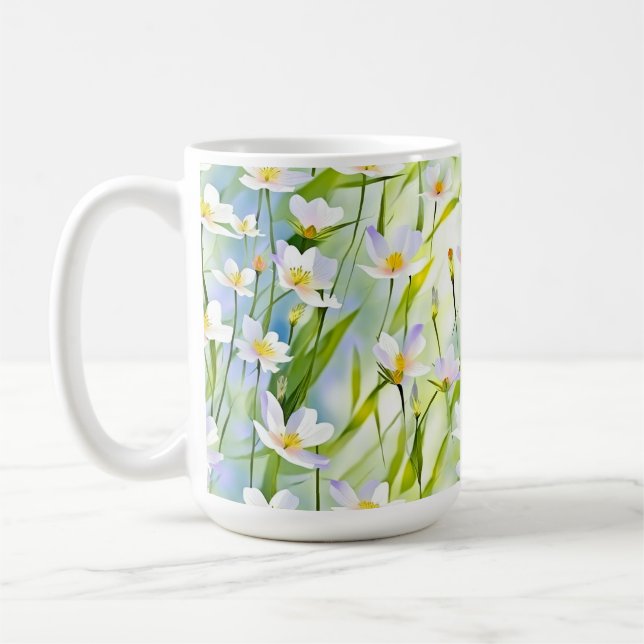 Taza De Café Floral suave de floración primaveral  (Izquierda)