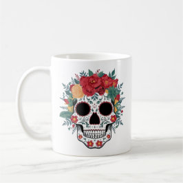 Taza De Café Floral Sugar Skull