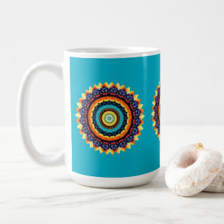 Taza De Café Floral Sun Mandala Mug