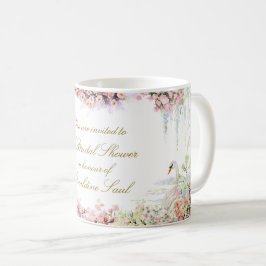Taza De Café floral swan chic calligraphy bridal shower
