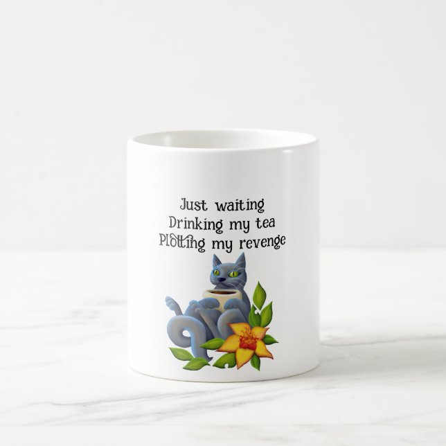 Taza De Café Floral Tea Kitty | Mug (Centro)