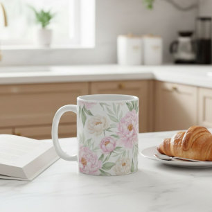 Taza De Café Floral Teacup Design Ceramic Coffee Mug