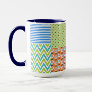 Taza de café floral tropical colorida – Flujo vibr