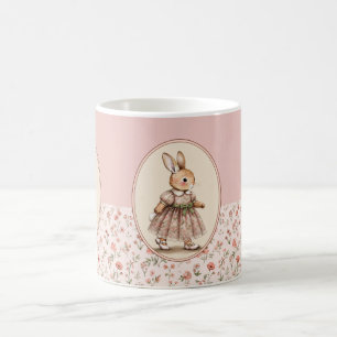 Taza de café floral vintage
