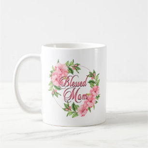 Taza De Café Floral Wreath Blessed Mom