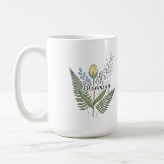 Taza De Café Floral y botánica "floreciente"