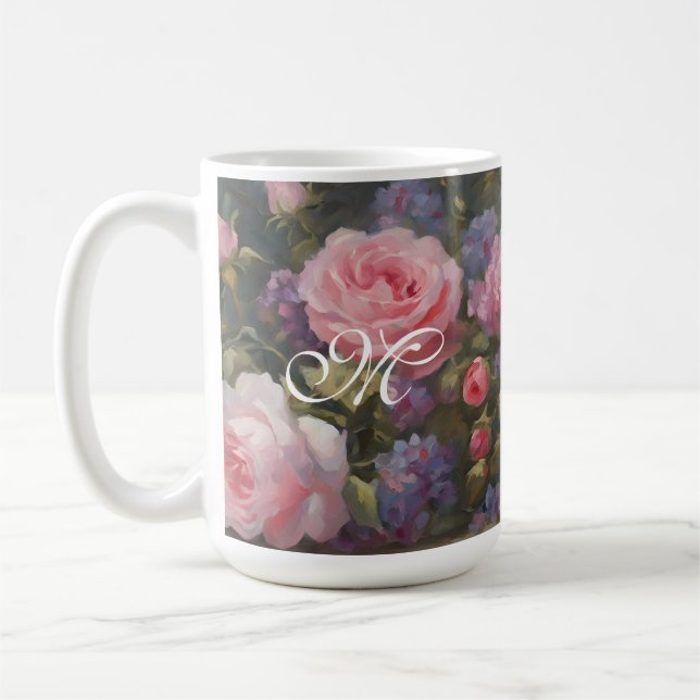 Taza De Café Florales de época romántica (Izquierda)