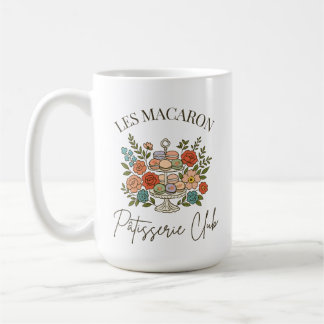 Taza De Café Florales y Macarons Mug franceses
