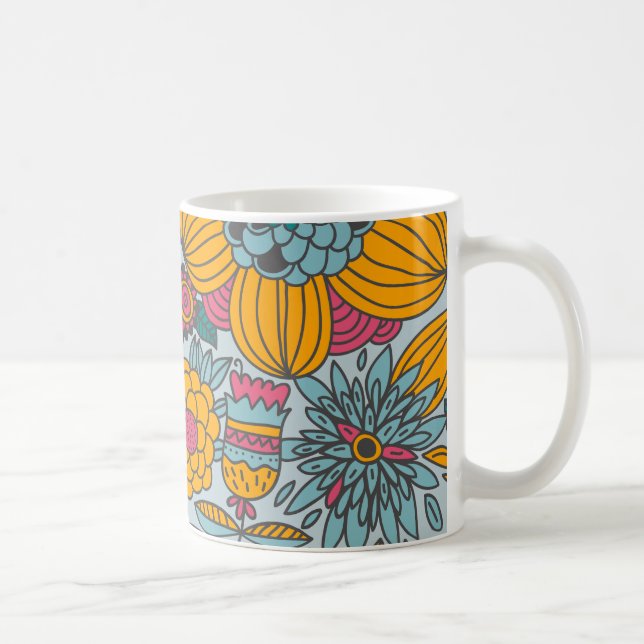 Taza De Café Florales y vinos audaces (Derecha)