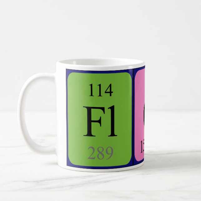 Taza De Café Flore periódica nombre de tabla mug (Izquierda)