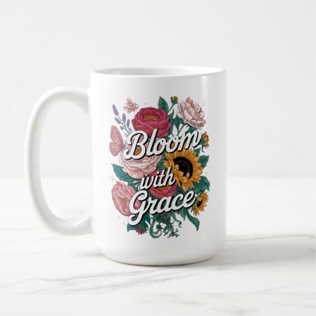 Taza De Café Florecer con Gracia (Izquierda)