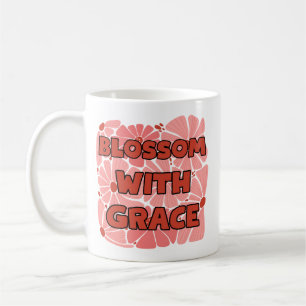 Taza De Café florecer con gracia flor silvestre rosa