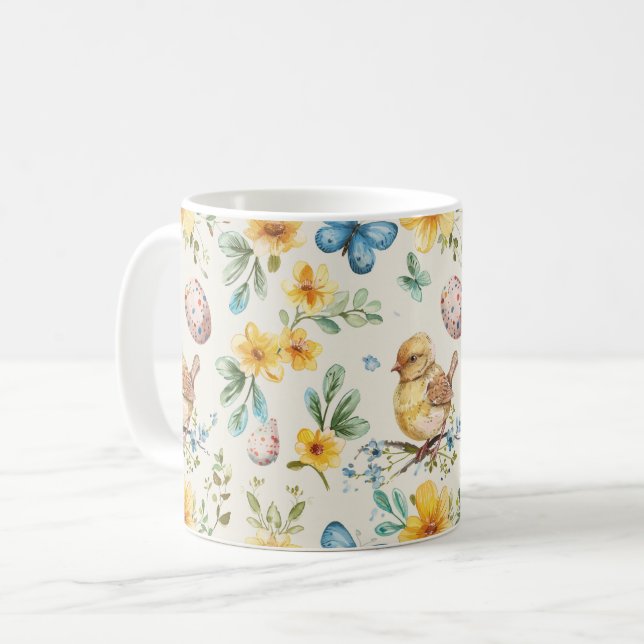 Taza De Café Florecer de primavera Pascua 1 (Anverso izquierdo)