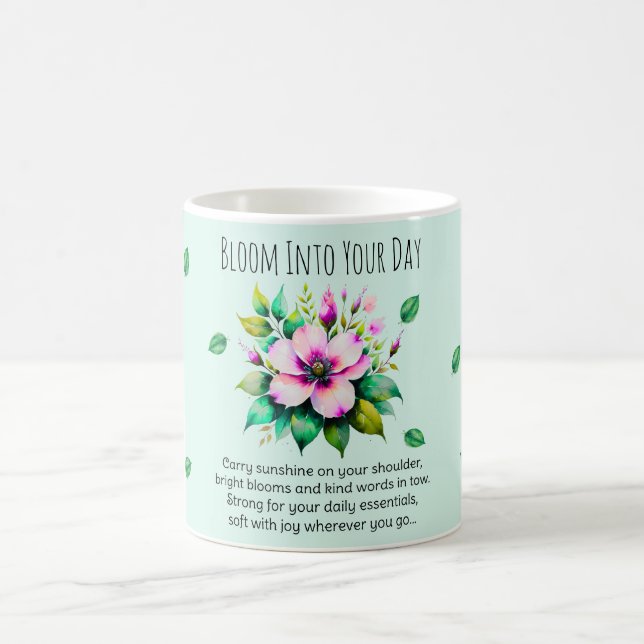 Taza De Café Florecer en tu día (Centro)