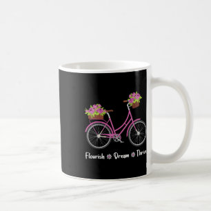Taza De Café Florecer Sueño Prosperar Floral Bicicleta Subtile