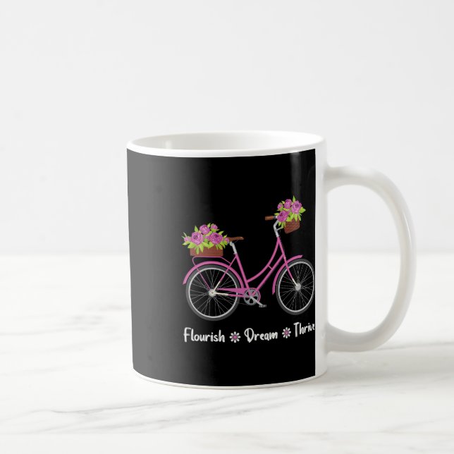 Taza De Café Florecer Sueño Prosperar Floral Bicicleta Subtile  (Derecha)