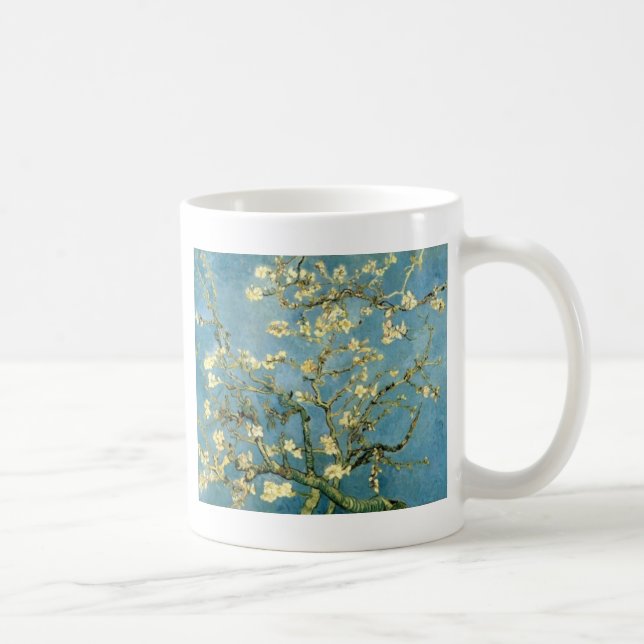 Taza De Café Floreciente árbol de almendros por Van Gogh (Derecha)
