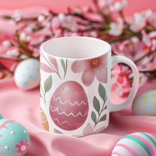 Taza De Café Floreciente Deluz de Pascua: Mug Floral