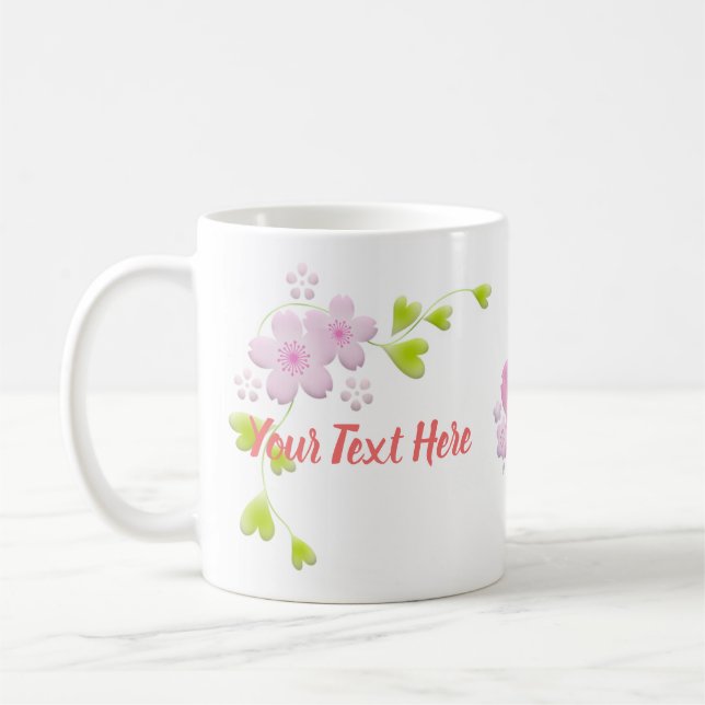 Taza De Café Florecimiento de cerezo Sakura al estilo Kawaii (Izquierda)
