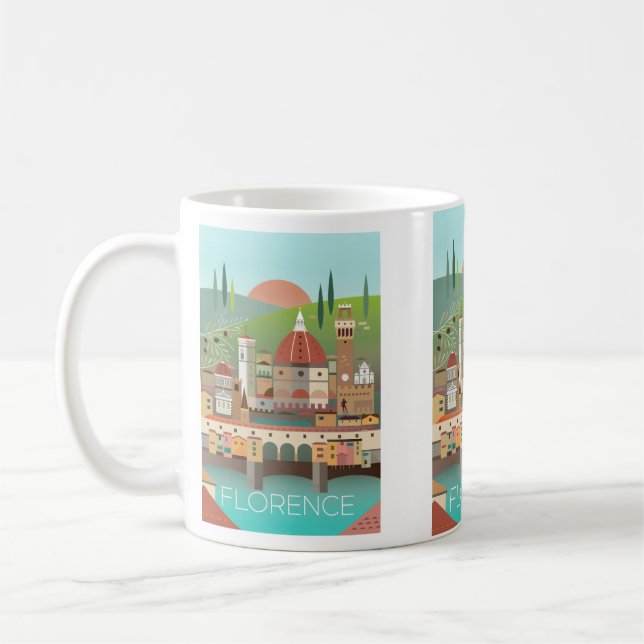 Taza De Café Florencia, Italia Mug (Izquierda)