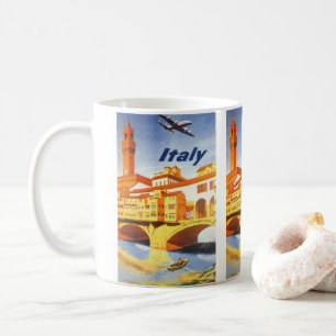 Taza De Café Florencia Italia Puente Ponte Vecchio Vintage Viaj