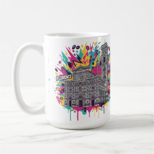 Taza De Café Florencia Vibrante Italia Catedral Gráfica