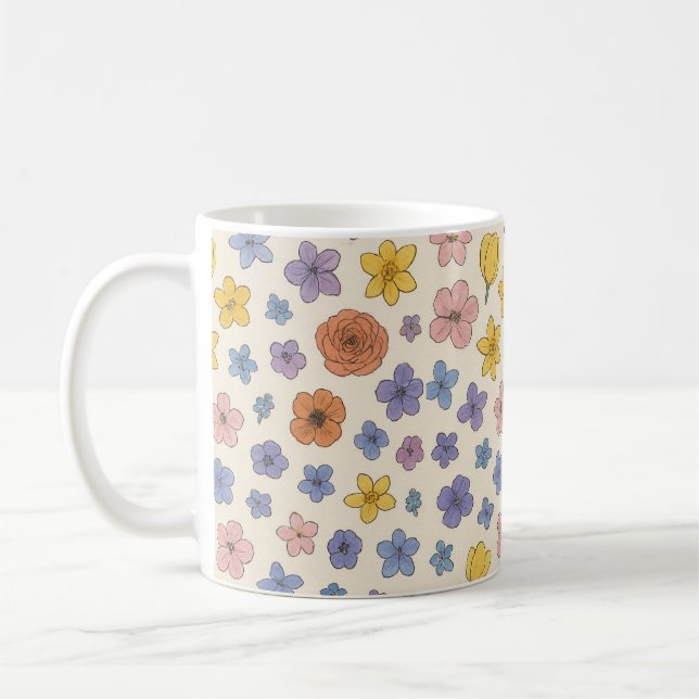 Taza De Café Flores (Izquierda)