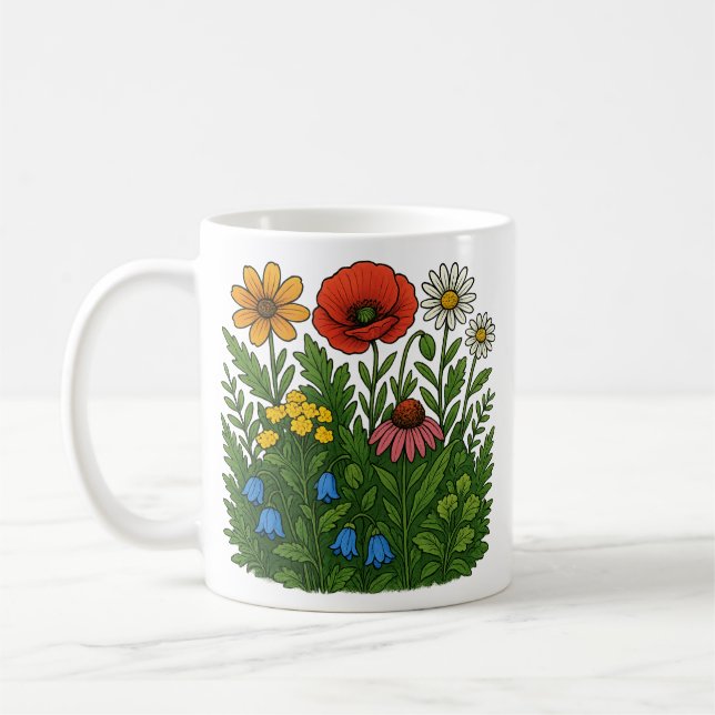 Taza De Café Flores (Izquierda)