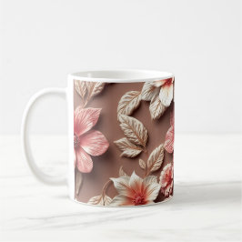 Taza De Café Flores 3D