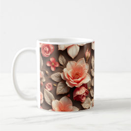 Taza De Café Flores 3D