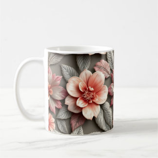 Taza De Café Flores 3D