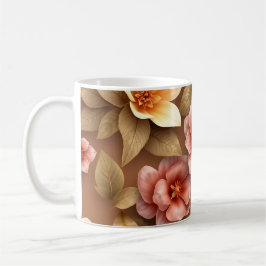 Taza De Café Flores 3D