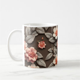Taza De Café Flores 3D