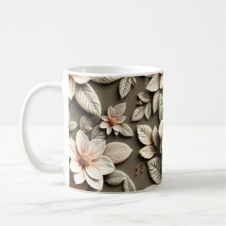 Taza De Café Flores 3D