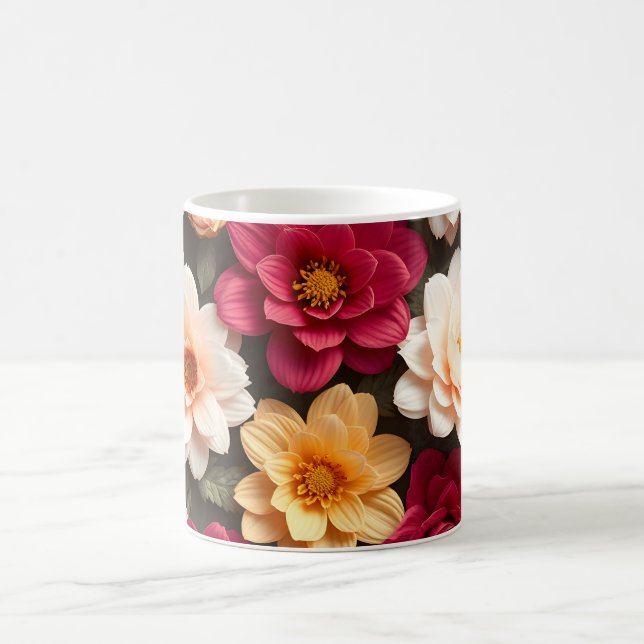 Taza De Café Flores 3D (Centro)