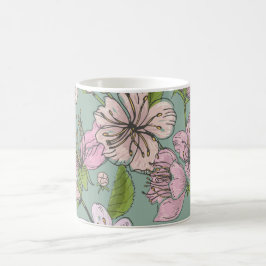 Taza De Café Flores a prueba de agua: Petales vibrantes en una 