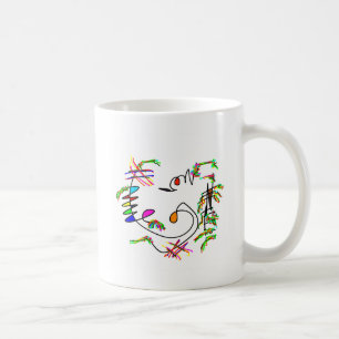 Taza De Café flores abstractas