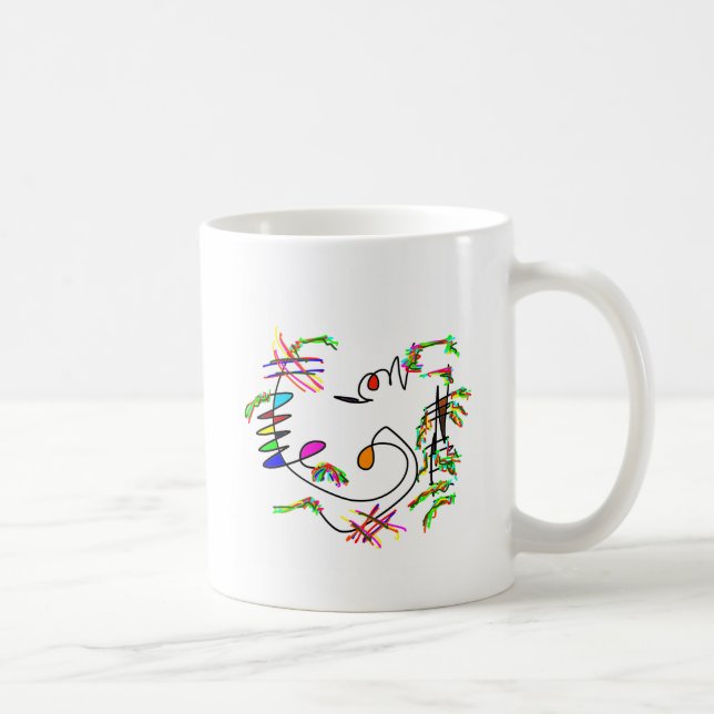 Taza De Café flores abstractas (Derecha)