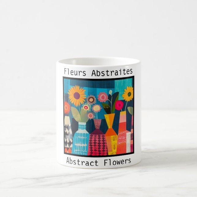 Taza De Café Flores Abstractas (Centro)