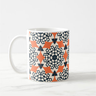 Taza De Café Flores abstractas: Vintage geométrico simple