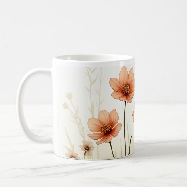 Taza De Café Flores acuáticas Café Mug (Izquierda)