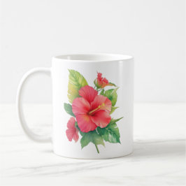 Taza De Café Flores acuáticas de Hibiscus rosa