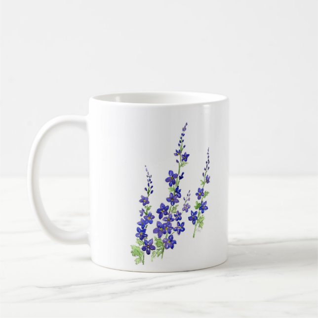 Taza De Café Flores acuáticas "Larkspur" (Izquierda)