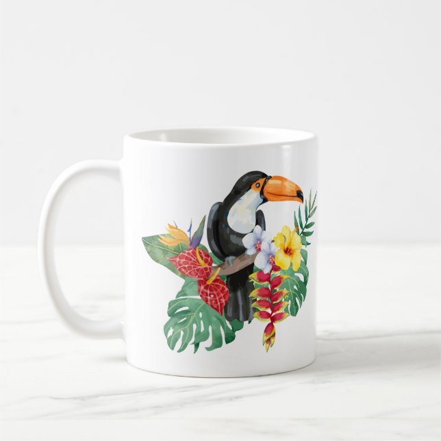 Taza De Café Flores acuáticas y tropicales (Izquierda)